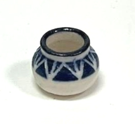 Blue & White Ceramic Pot #1